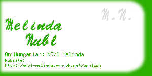 melinda nubl business card